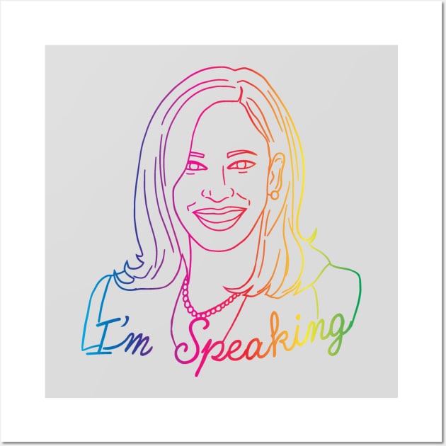 I'm Speaking, Kamala Harris - 3 Wall Art by centeringmychi